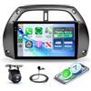 Rimoody 4G+128G Android Autoradio per Toyota RAV4 2001-2006 9 Schermo IN-CELL HD Touchscreen Radio Auto con Carplay Android Auto Senza Fili Mirror Link WiFi Navi GPS Bluetooth FM/RDS/EQ SWC Retrocamera