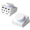 Hagibis Hub USB C con pulsanti di scelta rapida, docking station RGB Type-C con USB-C da 5 Gbps, 2 USB 3.0, jack da 3,5 mm, SD/Micro SD3.0, USB2.0 per MacBook iPad Pro Laptop (White AG)