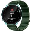 GIOPUEY Cinturini Compatibile con Garmin Forerunner 55, Nylon Traspirante Sport Loop Cinturino in Morbido Nylon Intrecciato Strap Band - Darkgreen