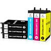 LeciRoba 603xl Cartucce per stampante epson 603 ed epson 603xl Multipack per Epson XP 3100 XP 3150 XP 2100 XP 2105 XP 4100 XP 4150 Workforce WF 2810 2820 2850 2870 (3BK+CMY,60 Pack)
