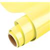 IModeur Vinile permanente per Cricut, rotolo di vinile permanente giallo da 30,5 cm x 5 m per Cricut, Silhouette e Cameo, vinile per tazze, finestre, decorazioni per la casa e altri progetti fai da te
