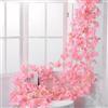 Eclove 4PCS 180cm Fiori di Ciliegio Artificiali Ghirlanda Di Fiori Di Ciliegio Fioris Artificiali da Appendere Viti Appese Fioris di Seta per Decor Della Parete di Nozze All'aperto Bedroom (Rosa scuro)