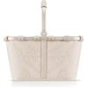 reisenthel Carrybag Teddy Sand: robusto cestino per la spesa con molto spazio e pratica tasca interna, design elegante e impermeabile