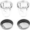 Hicello Set di 2 Tazze da 18 Once con Coperchio di Ricambio per frullatore Nutribullet 600 W/900 W