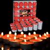 CINY 100 Pcs Candele Da Tè, Lumini, Piccole Dimensioni 4 Ore Di Durata, Artefatto Di Confessione Proposta Amante Del Matrimonio Romantico, Cera Di Tè Senza Fumo, Per La Casa, Ristorante (rosso)