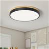 Qamra Plafoniera LED, Plafoniera Nero 30cm, 24W