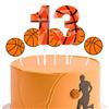 Zayin Candele di compleanno per pallacanestro 3D progettate numero 13 candele con 5 pezzi Basket Cardstock Cake Topper Decorazioni Buon Compleanno Candela per Ragazzi, Anniversari Party Supplies