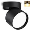KYOTECH Faretto da soffitto a LED orientabili Ø84*80mm con intercambiabile 6W GX53 Lampadina LED Spot Light Nero Faretti da Soffitto luce Calda Bianca 3000K 550LM Apparecchio a Plafone
