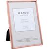 Maturi Cornice portafoto color oro rosa - Bordo sottile, 13 x 18 cm
