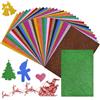 Zuxbolf 30 Fogli di Gomma Eva Glitterata da 2 mm,Carta Colorata con Glitter da A4,Carta Glitterata Colorata per Fai da Te,Carta Glitterato Colorati per Scrapbooking, Album Fotografici