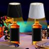 PQETBV Luci per Bottiglia Touch, Controllo Touch da 3 Modalita Temperatura di Colore, Lampada da Tavolo Portatile Ricaricabile per Ristoranti e Bar Interni ed Esterni(Nero+Bianco)