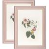 YoHyien Set di 2 Cornici Foto Vintage A4, Cornici Portafoto Shabby Chic da Parete e Tavola, Quadro Portafoto Decorative da Appendere Al Muro, Orizzontale e Verticale (Rosa, 21 x 30 cm)