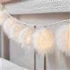 Lights4fun Catena Luminosa di 10 Pompons con LED Bianchi Caldi a Pile per Arredo Interni