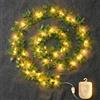 BG9D Luci fatate con foglie, luci LED artificiale edera, ghirlanda di edera finta 3M con 30 LED, batteria con 8 modalità e timer, luci LED ricaricabili USB per interni, decorazioni per matrimoni e feste