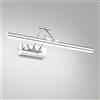 Klighten Lampada Da Specchio Bagno 60cm, Rotante IP44, 20W 1500 LM LED, Applique Moderna In Alluminio, Bianco Freddo 5500K, Cromo