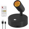 Dhqkqg Faretto a LED Senza Fili, Lampada da Parete, Faretto Led Ricaricabile con Telecomando, FAretto a Batteria 3 Temperature di Colore, Dimmerabile, Funzione Temporizzazione, per Piante Artistiche