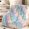 Bibykivn Coperta Unicorno - 100 x 150 cm Coperta Unicorno che si Illumina al Buio, Coperta Arcobaleno per Tutte le Stagioni per Divano, Soggiorno, Camera da Letto - da 1 a 10 anni (Unicorno 5, 100 x 150cm)