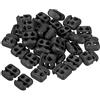 PATIKIL Cordoncino Chiusure, 30pz Ovale Molla Alterna Tappo per Coulisse Borsa Lacci, Nero