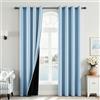 MRTREES Tende 100% Oscuranti per Interni Tende Termiche Isolanti Coprenti Blu con Occhielli per Camera da Letto Moderna Soggiorno Salotto 2 Pezzi Tenda Oscurante da Interno, 140x225 CM