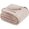Exclusivo Mezcla Coperta in Pile, Leggero, 230x270 cm, Morbido et Soffice | Copriletto Reversibile Multiuso, Lavabile in Lavatrice, Tutte le stagioni, All'aperto, Cammello
