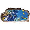 kina 3DA0023 Adesivo murale Arredo Casa Acquario Blue Paradise 3D - Misure 80x40 cm - Decorazione Parete, Adesivi per Muro, Carta da Parati