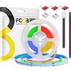 FCOB COB RGBWW Striscia LED Flessibile Alta densità RGB+W(2700K) 3 m 896LEDs/m DC24V 12mm Ampiezza CRI90+ IP30 Multicolore Dimmerabile per decorazioni DIY(Controllore＆alimentatore non inclusi)
