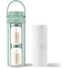 Hoyiyobi Refrigeratore portatile per latte materno per esterni (600 ml), freschezza 24 ore grazie al raffreddamento totale a 360 °, refrigeratore per latte materno da viaggio con 2 biberon per