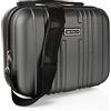 ITACA - Vanity Case Rigida - Astuccio da toilette da donna/uomo da viaggio con tracolla regolabile e rimovibile - Astuccio da toilette con grande capacità leggera. T71535, grigio, 35 cm, Vanity