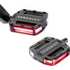 REDSHIFT ARCLIGHT Bicycle Pedals with LED Lights, Auto On-Off, 36+ hr Battery, USB Rechargeable, Waterproof, Flat Aluminum Bike Pedal with 9/16in Steel Spindle, for Ebike, City, Commuter, Hybrid, Road