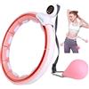 LEAFIA Smart Hula Hoop, Fitness Intelligente, Tranquillo Professionale Dimagrante, Non Cade, conteggio, con disco magnetico Massage Perdita di Peso, Regolabile 16 Nodi, per Adulti, Bambini