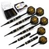 CUESOUL Jazz-Metal 19g Soft Tip Set di dardi in Ottone Rivestito Nero con voli integrati AK5