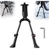 SKJJM Cavalletto Doppio per Bicicletta, Cavalletto per Bici Regolabile 35-40cm, 24-29 Pollici, con Attrezzi a Vite, Supporto Centrale per Bicicletta, MTB, Bici da Città (Nero)