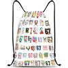 Cunegra Six Seven - 67 sacca sportiva per bambini, con coulisse, regalo per la festa dei bambini, per la scuola, il nuoto, i viaggi, 45 x 36 cm