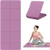 Windfromort Tappetino Palestra - Tappetino Pilates Pieghevole - Yoga Mat in TPE - Tappetino Fitness 183 x 61 cm, 5 mm di Spessore, Materassino per Yoga, Ginnastica, Viaggio e Sport (Blu)