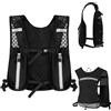 AOOSA Gilet Running Uomo Donna, Zaino da Corsa Funzionale e Regolabile, Leggero, Traspirante, con Inserti Riflettenti e Sistema di Idratazione per Sport All'aria Aperta, Maratone, Ciclismo