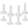 Fukaisu 8pz Tee da Golf in Gomma, Tee da Golf a Forma di T Bianca per Campo Pratica Accessori per Allenamento Indoor e Outdoor Tappetini Allenamento e Simulatori di Golfs (Misure US, 8 Misure)