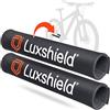 Luxshield Coppia di Protezioni per Catene, Set de 2 in Neoprene, Paracatena MTB, Protezione per Catene, Protezione per Il Telaio della Bicicletta, 20 cm x 12 cm, Nero