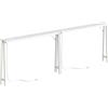 YATINEY Tavoli Consolle Ingresso Stretto 240 cm, Set di 2 Tavoli da Divano Ultrasottile con Stazione di Ricarica, per Ingresso, Corridoio, Dietro Divano, Bianco, XCT05L2CWW