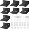jiuxlaan 10 Pz Mensole da Muro Piccole, Mensole da Parete, Mensola da Parete Piccola, Mensola a Muro Invisibili, Scaffale Libreria in Acrilico Galleggianti per Camera da Letto Cucina Bagno, Nero