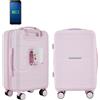 French Connection - Bagaglio a Mano St. Martin con Portabicchieri e Porte USB, Rosa, 38 cm