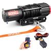 VEVOR Verricello Elettrico con Cavo Metallico da 2721 kg, Verricello Elettrico da 12 V CC per ATV/UTV Fuoristrada con Fune Sintetica Ø 6 mm x 15 m, Telecomando Wireless e Cablato, Impermeabile IP55