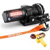 VEVOR Verricello Elettrico con Cavo da 1134 kg, Verricello Elettrico da 12 V CC per ATV/UTV Fuoristrada con Fune Sintetica Ø 4,8 mm x 12 m, Telecomando Cablato, Impermeabile IP55 per Recupero Stradale