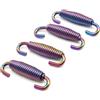 A ABSOPRO Molle Per Scarico Moto Colorate Acciaio Inossidabile 4Pz | Dimensioni: 59x10mm, Lunghezza Molla: 34mm, Per Scooter, ATV, Ecc., Alta Temperatura, Anticorrosione, Durevole.