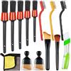Sheryl&Rain Kit Pulizia Auto, 14 Pezzi Pennelli Pulizia Auto, Spazzole Pulizia Dettagli Auto Interni Spazzola Utilizzato per Pulizia Interni Auto, Moto, Pneumatici, Punte di Scarico, Motore, Cruscotto