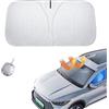 XUTONG Parasole per parabrezza anteriore, copertura per parabrezza pieghevole, adatto alla maggior parte delle auto e SUV, accessori auto interni - parasole riflettente per auto (Standard) (140 x 70