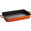 PADU LAVA METAL Piastra in ghisa 26x40 cm - rosso