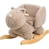 Nattou - Neushoorn Teddy taupe - Cavallo a dondolo di peluche a partire dai 10 mesi di età