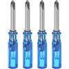 QUARKZMAN 4pz Cacciavite Phillips Mini Ph1 3mm Testa Croce Magnetica 45mm Lunghezza per Riparazioni di Piccoli Elettrodomestici, Blu