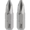 QUARKZMAN 2pz Punte Cacciavite Phillips PH2 1/4 Attacco Esagonale 25mm/1 Lunghezza Punte Incrociate Magnetiche Testa Esagonale in Acciaio S2 Punte Cacciavite