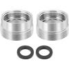 QUARKZMAN 2Pcs Adattatore Aeratore Rubinetto, Femmina M18 A Maschio M22 Con Guarnizione, Lunghezza 13mm